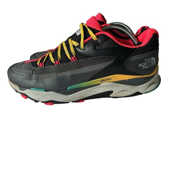 The North Face Vectiv Hiking Trail Shoes Men's Size 12.5 Grey/Coral/Teal - Picture 3 of 7